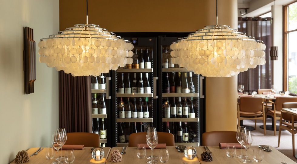 Interior of Restaurant Opulent, Aarhus, Denmark.