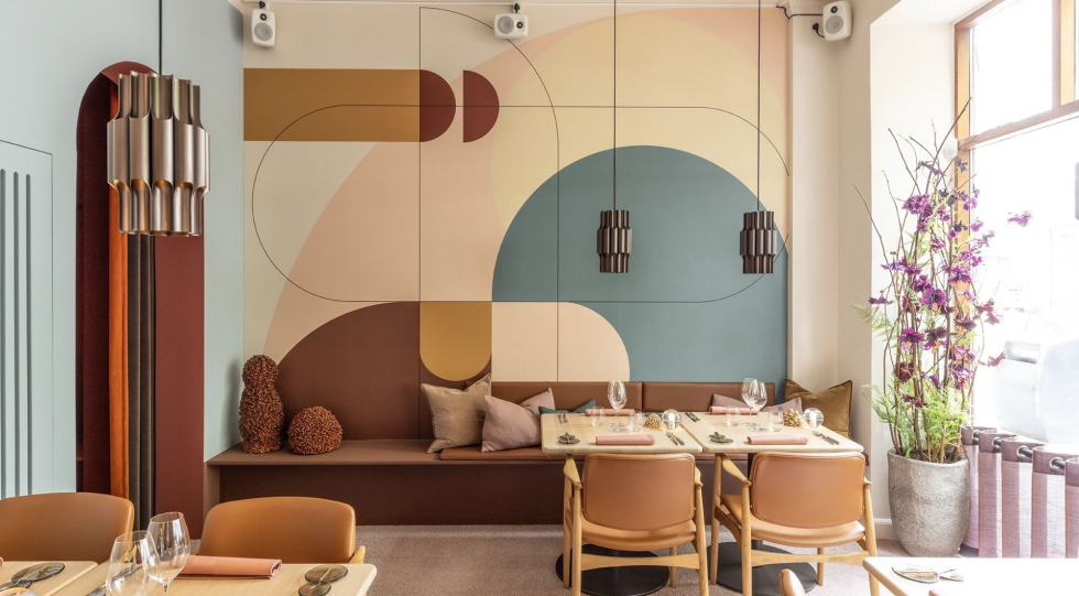 Interior of Restaurant Opulent, Aarhus, Denmark.