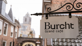 Grand Café de Burcht, a wine bar and restaurant in Leiden, Netherlands.