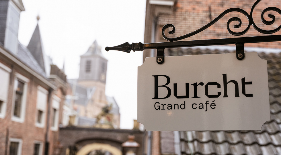 Grand Café de Burcht, a wine bar and restaurant in Leiden, Netherlands.