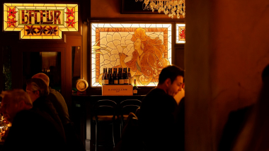 L’Fleur Bar, a wine bar in Prague, Czech Republic.