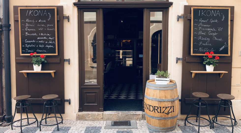 Ikona Wine Bar, a wine bar in Prague, Czech Republic.