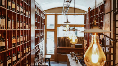 Merlot D'Or Wine Bar, a wine bar in Prague, Czech Republic.