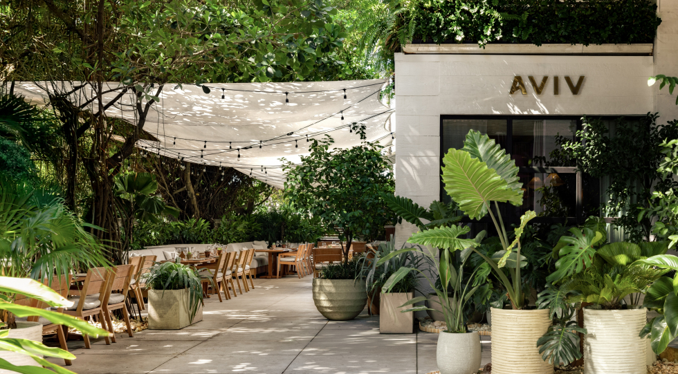 Aviv at 1 Hotel South Beach, a hotel and restaurant in Miami Beach.