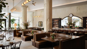 Leon’s, a restaurant in New York City, USA.