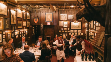 Keens Steakhouse, a restaurant in New York City, USA.