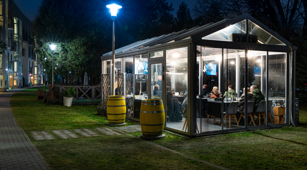 Wine Garden Marina, a wine bar in Warsaw, Poland.