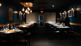 Cork and Flame, a restaurant in Evans, USA.