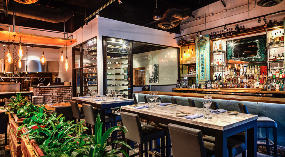Cork and Flame, a restaurant in Evans, USA.
