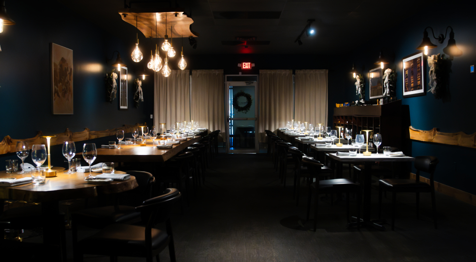 Cork and Flame, a restaurant in Evans, USA.