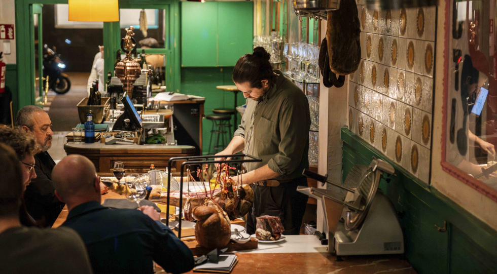 Bodega Solera, a wine bar in Barcelona, Spain.