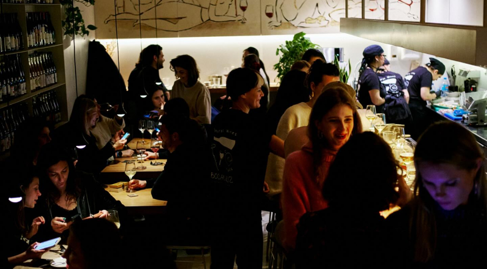Bocanariz, a wine bar in Barcelona, Spain.