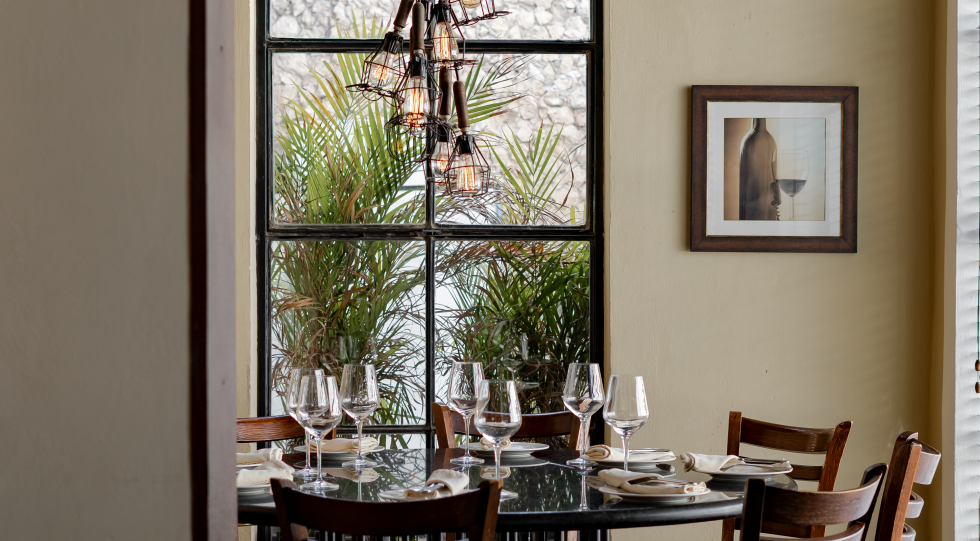 Enoteca Oliva, a wine bar in Mérida, Mexico.
