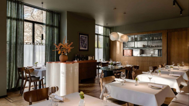 Interior of restaurant Rozbrat 20, Warsaw, Poland.
