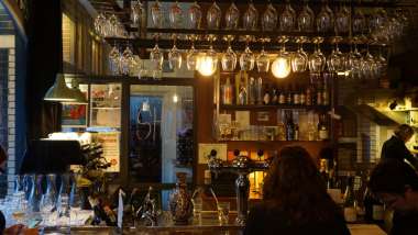 Glou Glou, a wine bar in Amsterdam, Netherlands.