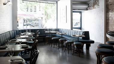 Interior of Café Paci, Sydney, Australia.