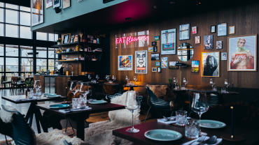 The interior of Fotografiska Tallinn, a restaurant and wine bar in Estonia.
