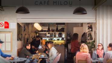 Café Milou, a restaurant in Mexico City, Mexico.
