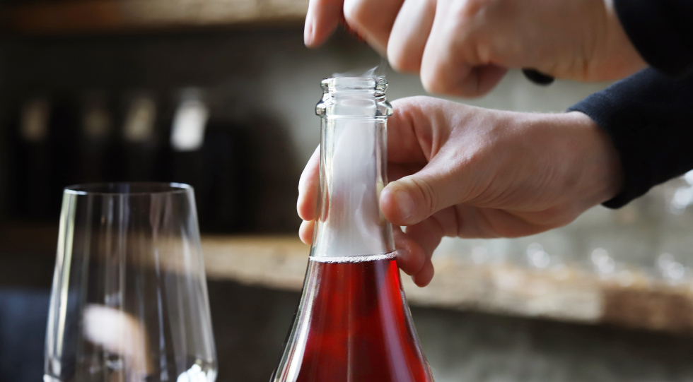 Bottle opened at Domestic, restaurnat in Aarhus, Denmark.