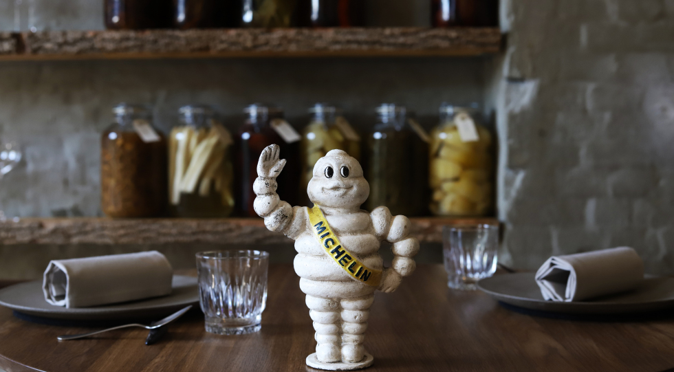 Michelin man at Domestic, restaurnat in Aarhus, Denmark.