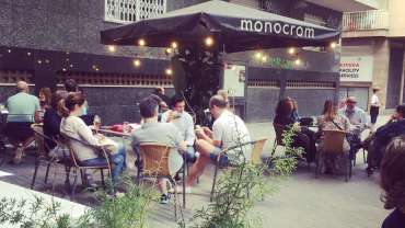 Monocrom, a wine bar in Barcelona, Spain.